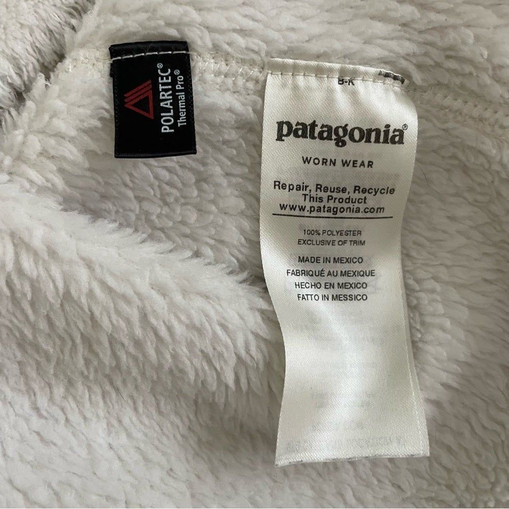Patagonia Re-Tool Snap Polartec Thermal Fleece Pullover Ivory Size Medium - Picture 6 of 8